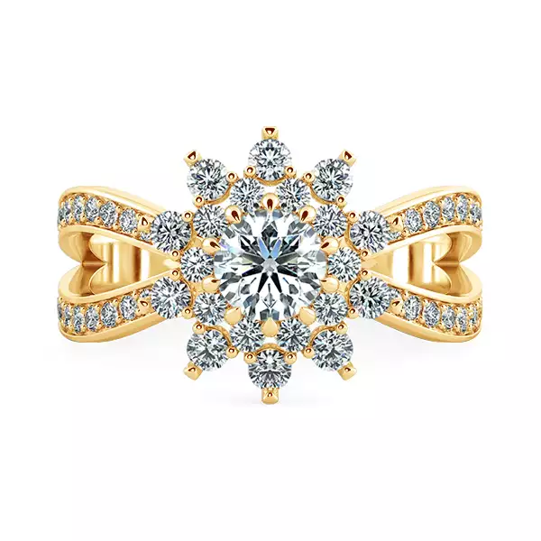 Nhẫn Kim Cương Double floral Halo NKC2505 2